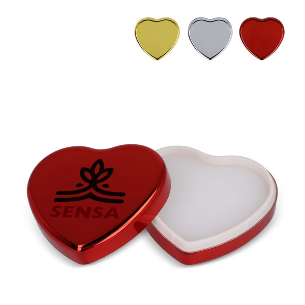 Platte metallic lippenbalsem in hartvorm