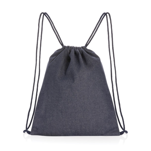 Impact AWARE™ recycled denim drawstring rugzak