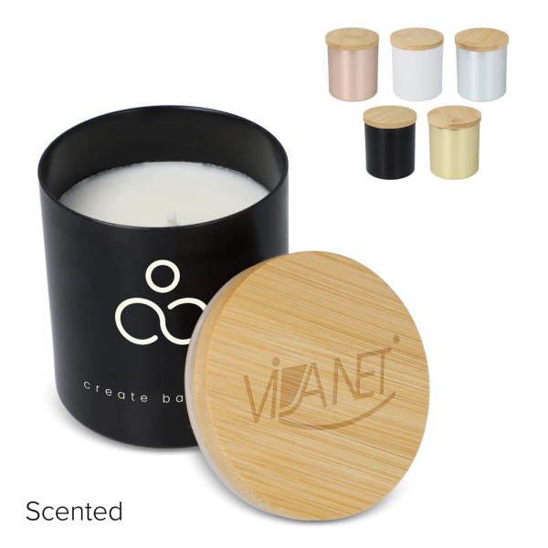 Bhakti plantaardige geurkaars in gerecycled aluminium potje