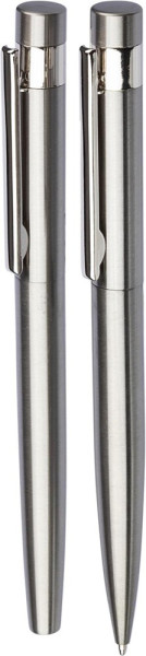 Gerecycled roestvrijstalen schrijfset Fritz