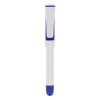 Blanc - Bleu foncé - encre bleue