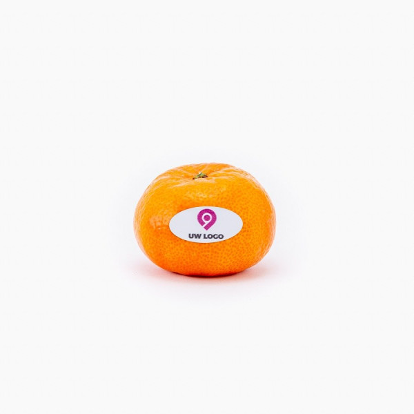 Mandarijn met fruitsticker