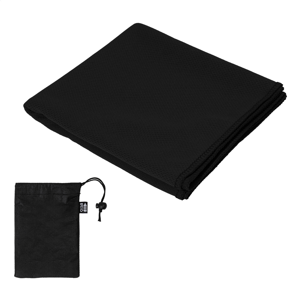 Endure - RPET handdoek - Zwart