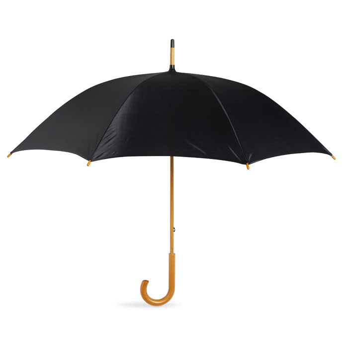 CALA - Parapluie avec poignée en bois - Noir