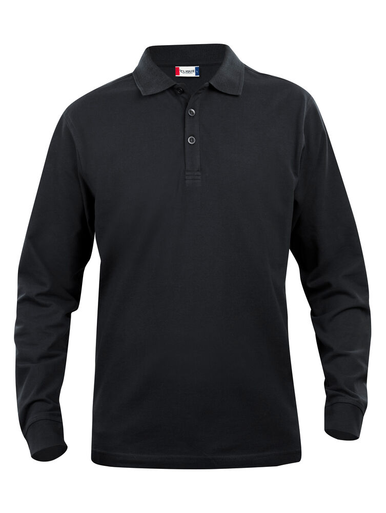 Clique - Basic Polo L/S Junior - Noir