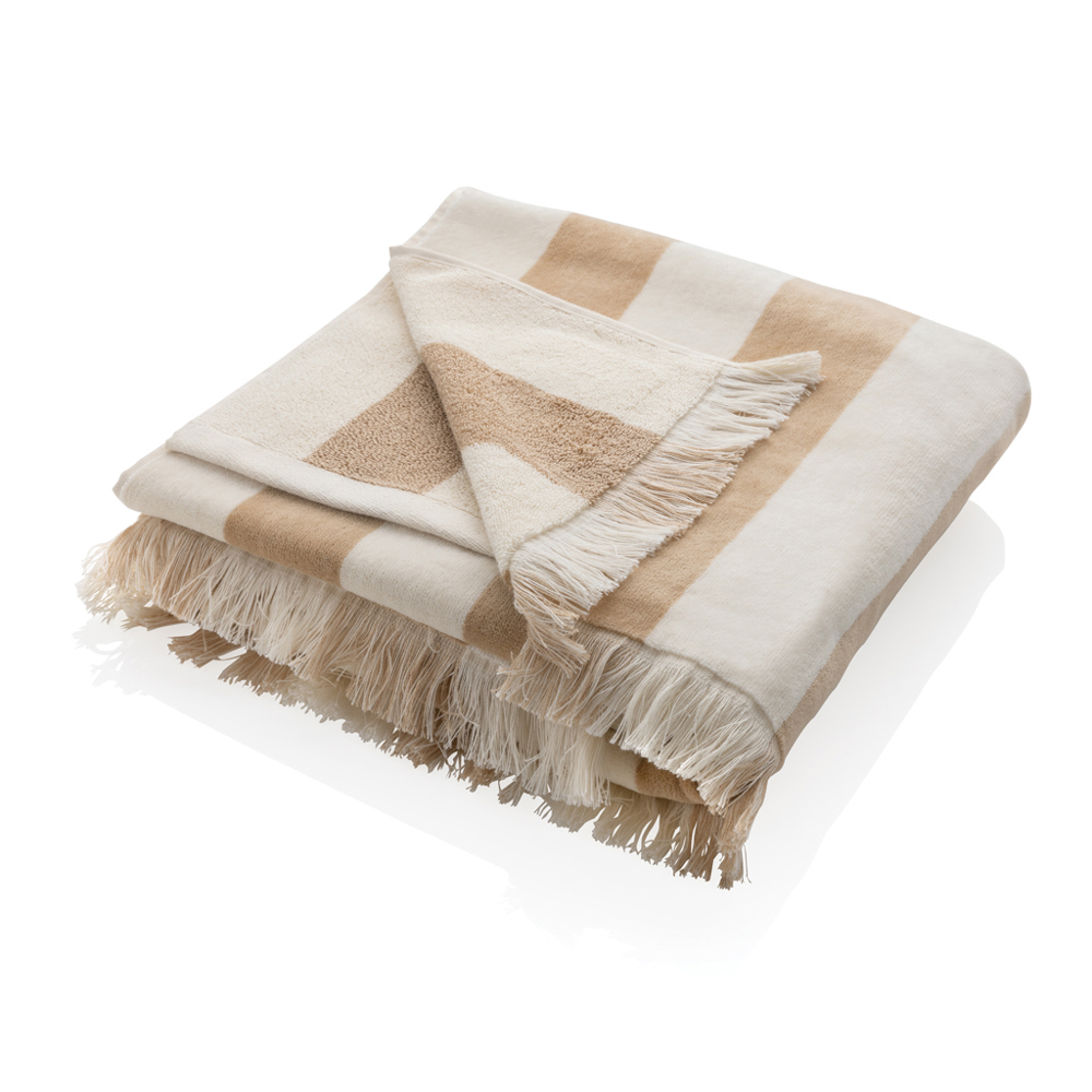 Serviette de plage Ukiyo Yukari AWARE™ Made in Europe - marron (± PMS 14-1208 TCX)