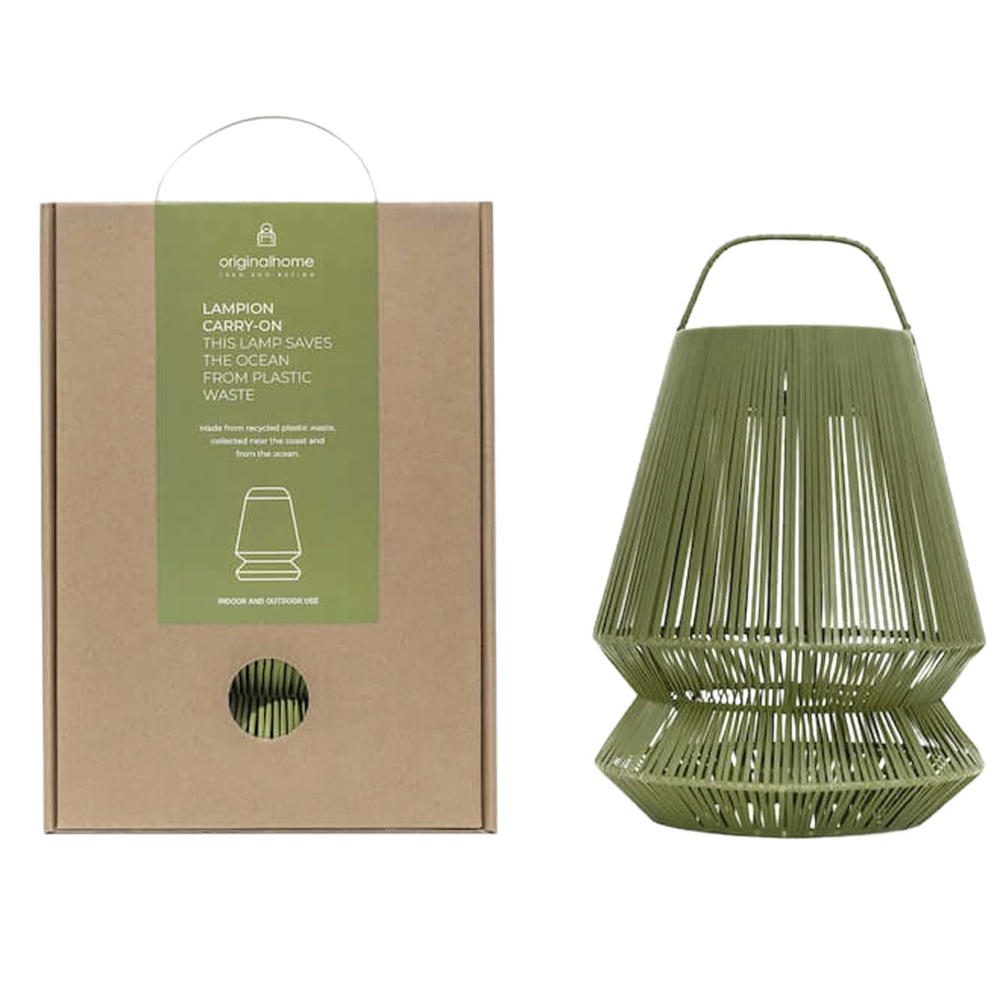 Abat jour portable recyclé Originalhome Lampion - Vert