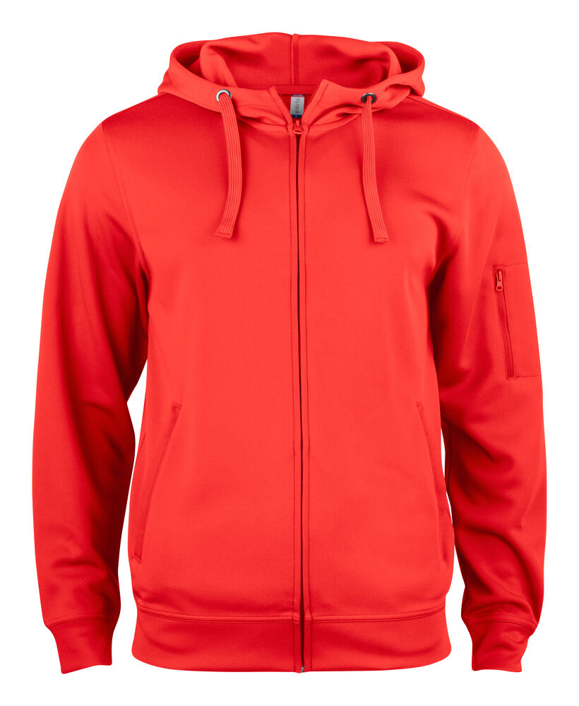 Clique - Basic Active Hoody Full Zip - Rouge