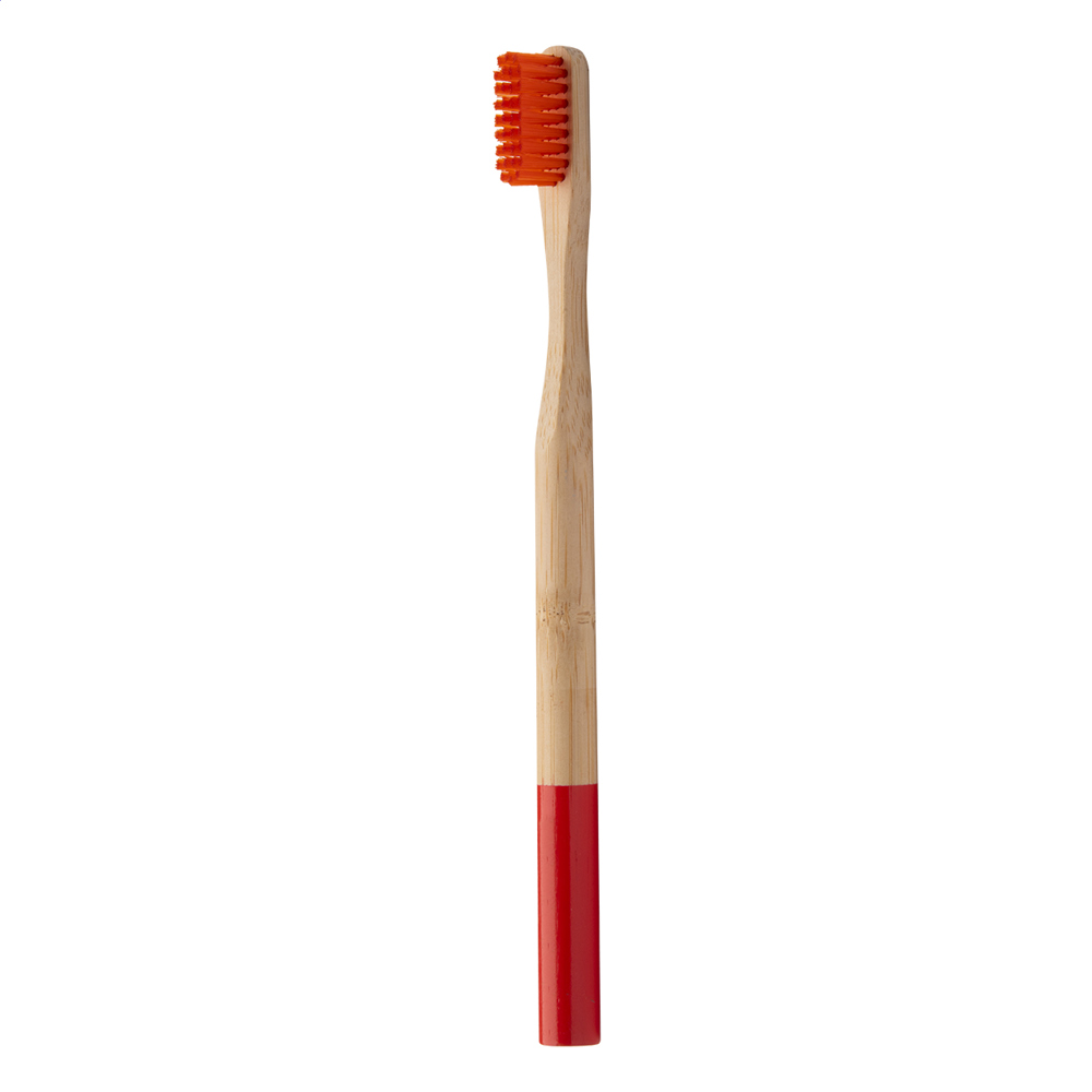 ColoBoo - bamboe tandenborstel - rood/natuurlijk