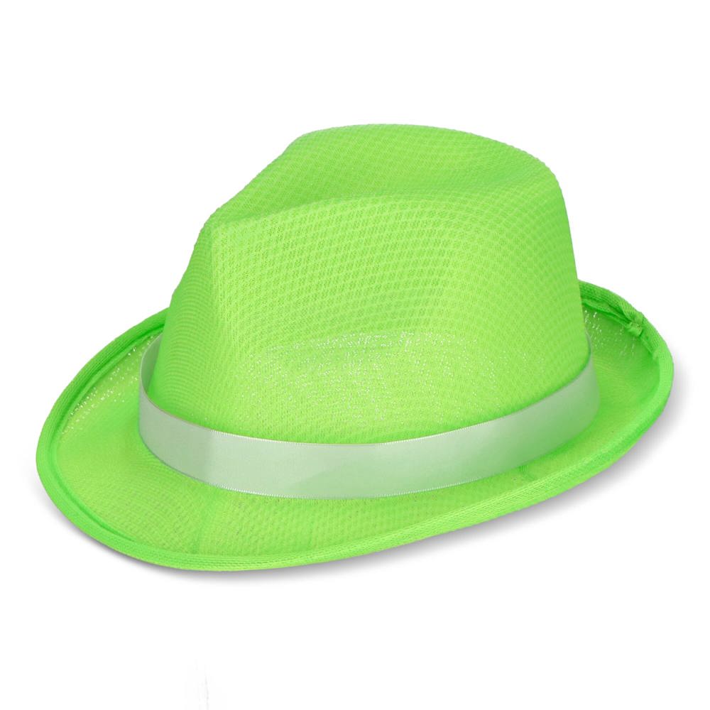 Chapeau en polyester avec bande - Vert clair