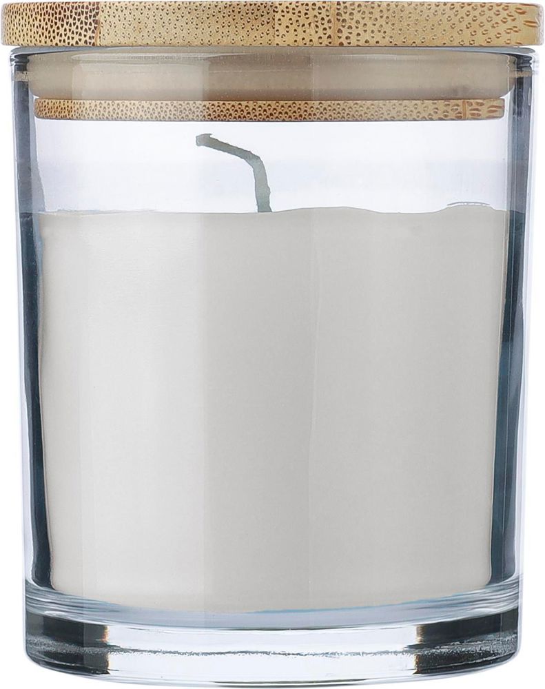 Bougie dans un contenant en verre Riven - Blanc