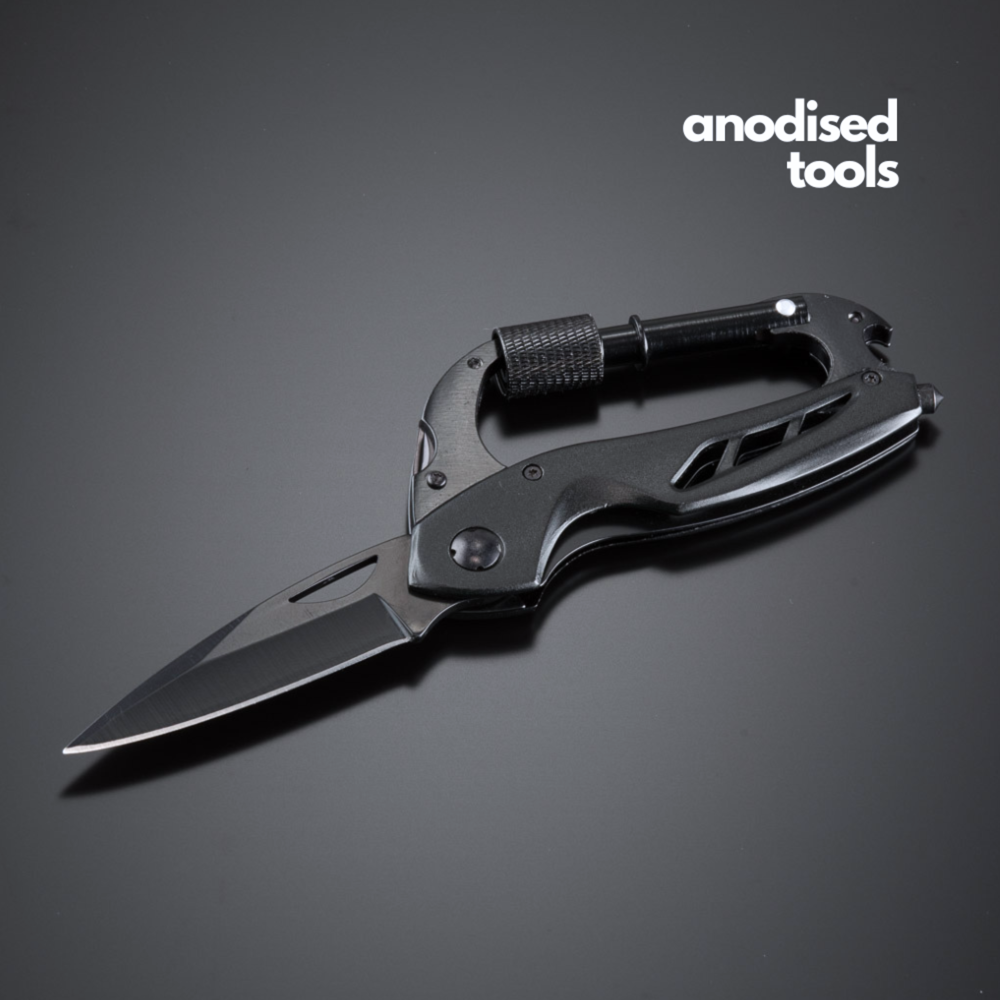 Optima vouwmes met karabijnhaak