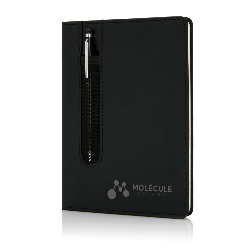 Standaard hardcover PU A5 notitieboek met stylus pen