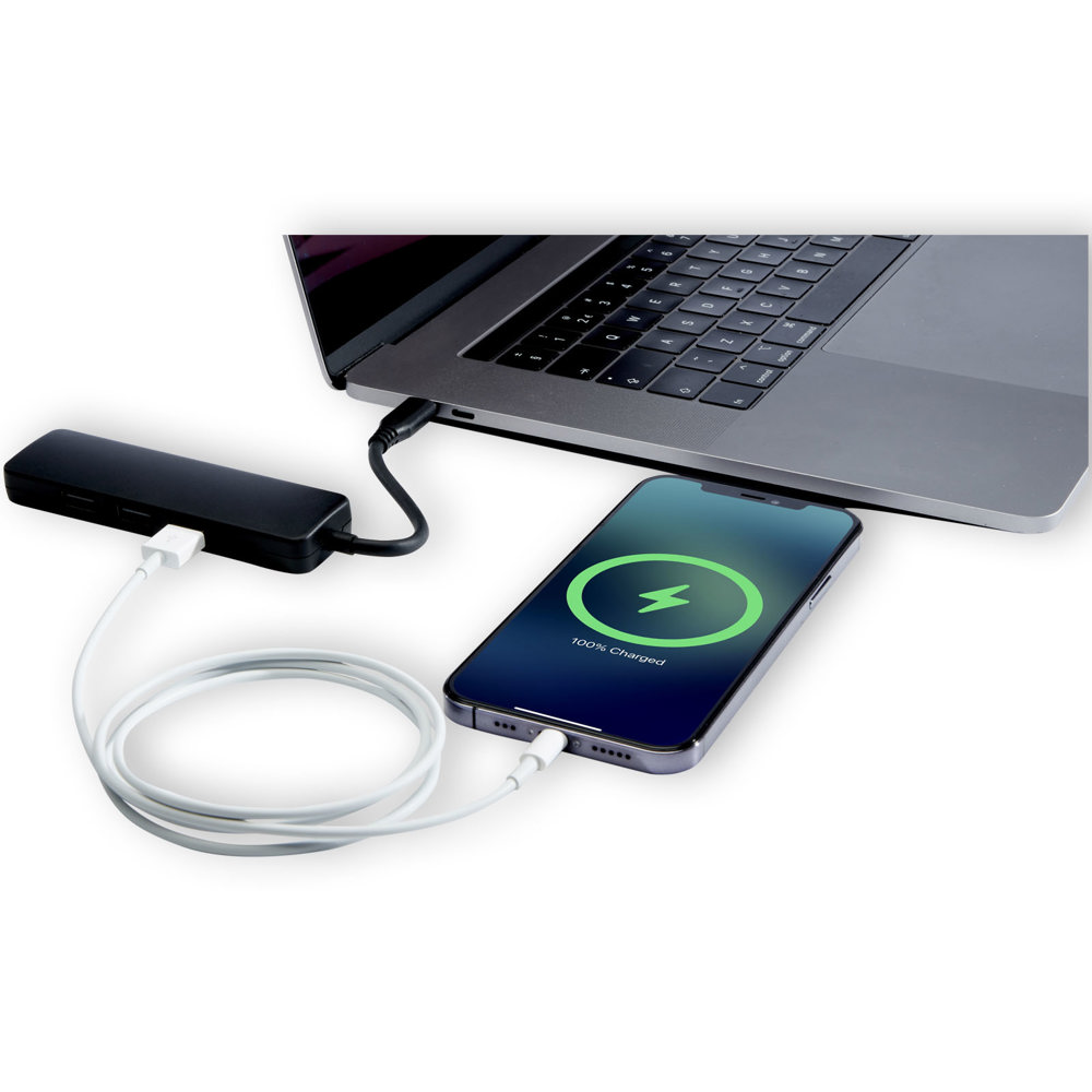 Adaptateur multimédia en plastique recyclé Loop RCS USB 2.0-3.0 avec port HDMI