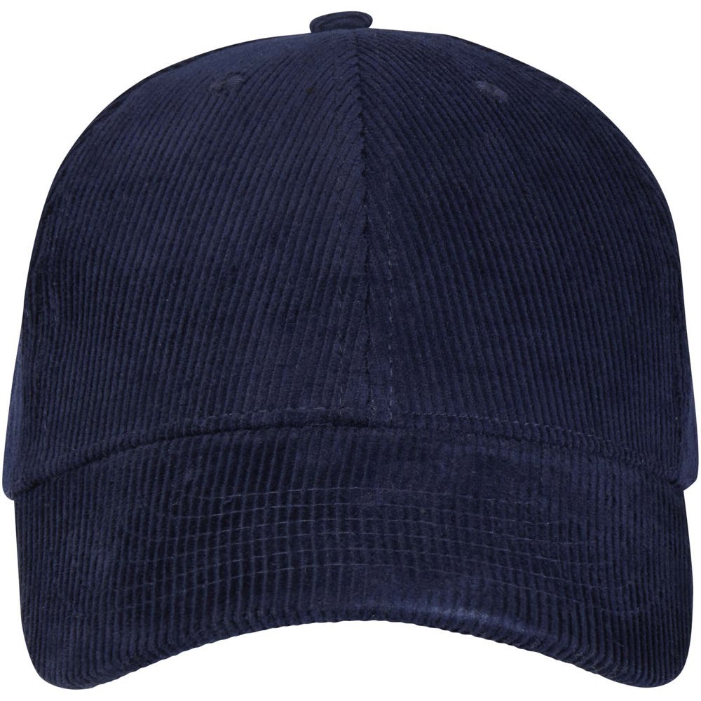 Hutton 6 panel cap van gerecycled corduroy