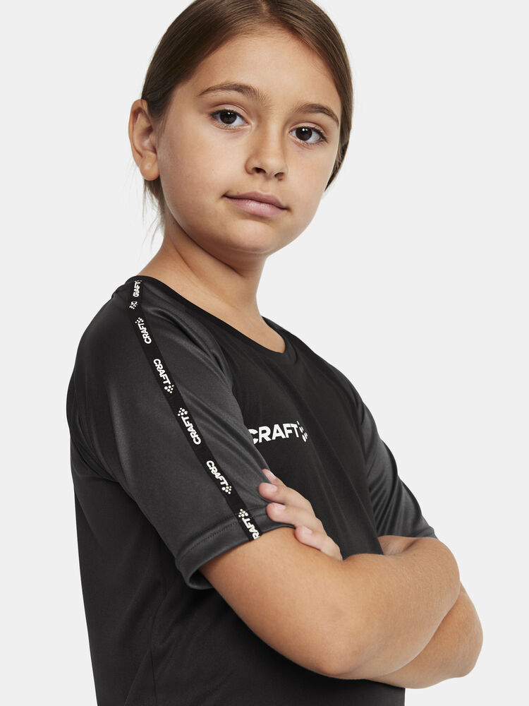 Craft - Squad Go Contrast Jersey Jr Black-Granite 122/128