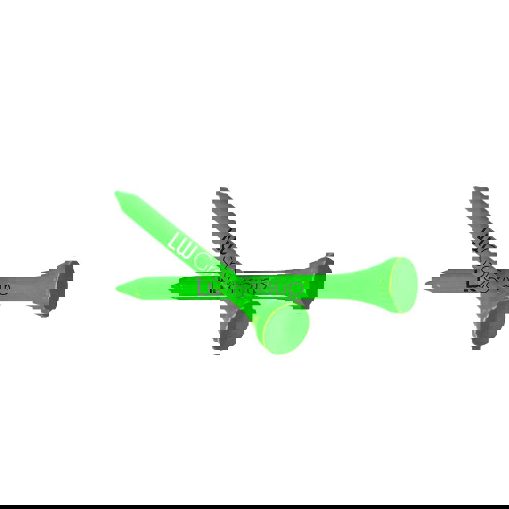 Bamboe houten tee 70 mm - Neon Groen