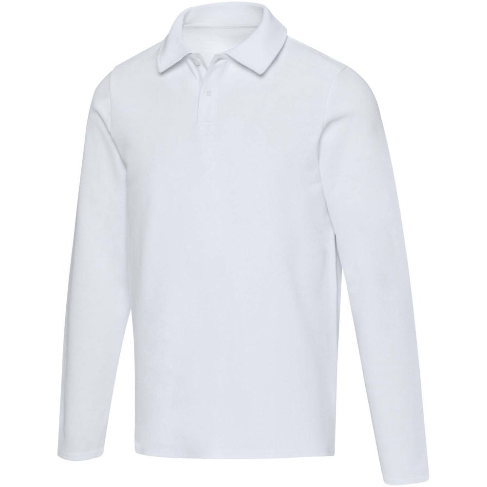 Apollo uniseks poloshirt met lange mouwen - wit
