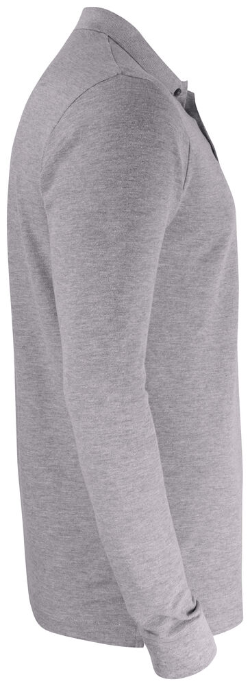 Clique - Basic Polo Pocket L/S Grismélange M