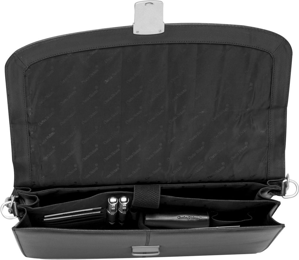 Lederen Charles Dickens® laptoptas Shia