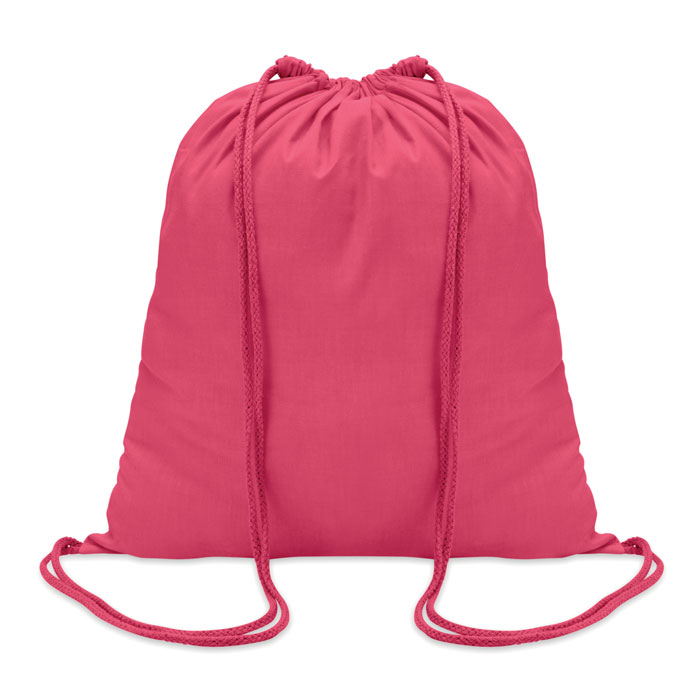 COLORED - Sac à cordon en coton - Fuchsia