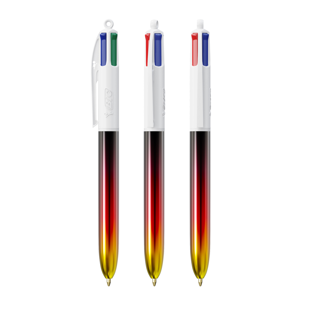 BIC® 4 Colours® Flags Collection - Blanc - Noir - Rouge - Jaune