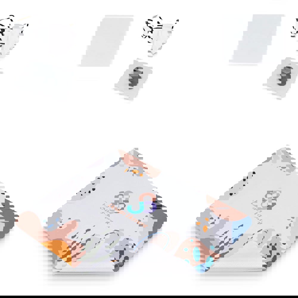 Microvezel muismat met siliconen nopjes 18x22cm (325g/m²) sublimatie