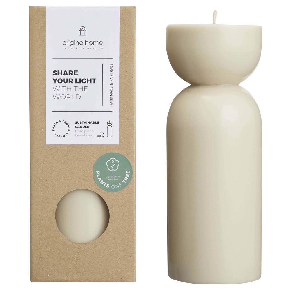 Bougie bio Originalhome de taille moyenne - Beige