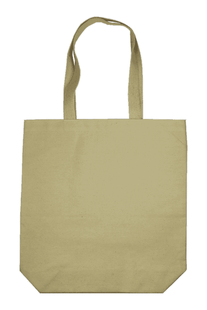 Biologisch katoenen tas met lange hengsels en bodem, 300 gr/m² - Naturel (Naturel) / Naturel