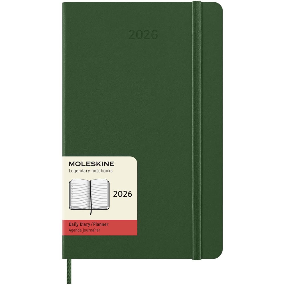 Agenda L quotidien 12 mois Moleskine à couverture rigide - Vert myrte