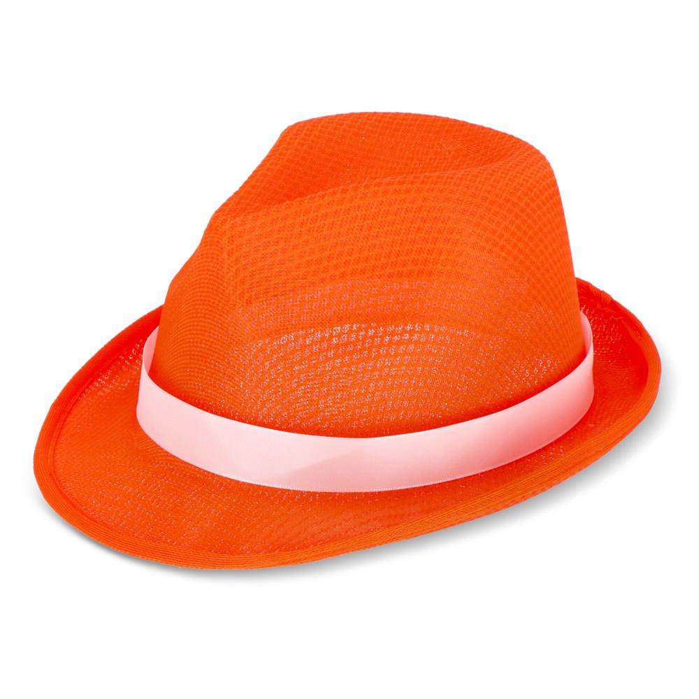 Chapeau en polyester avec bande - Orange