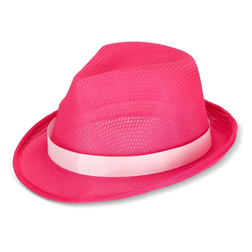 Chapeau en polyester avec bande - Assortiment fluorescent / Violet
