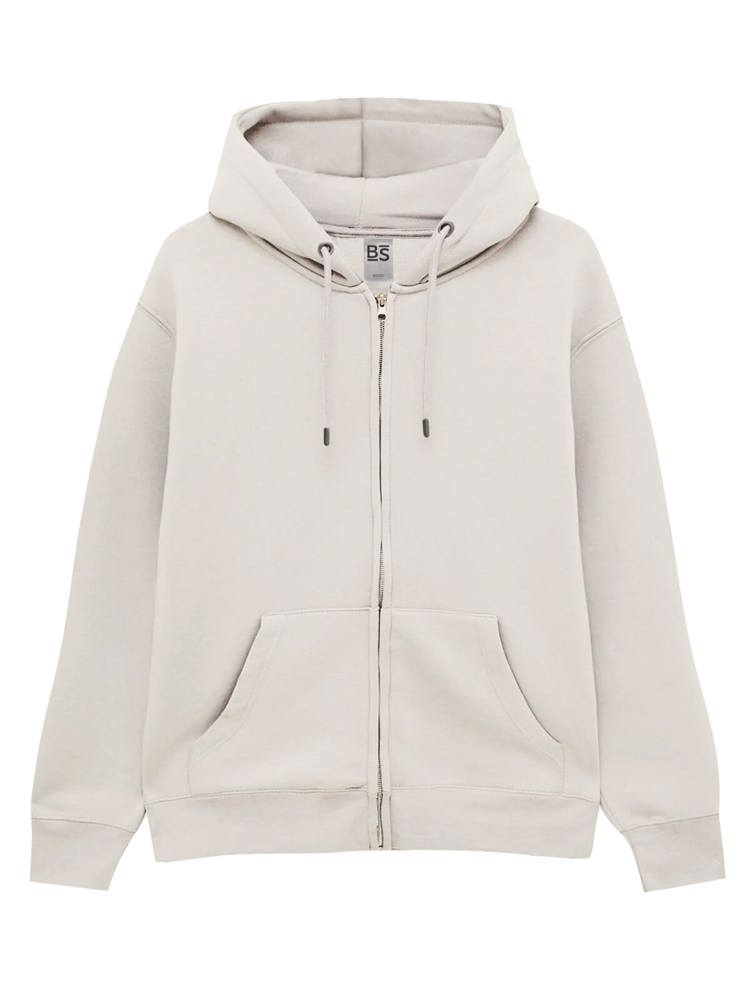 BS Chili sweat à capuche zippé, 280 gr/m² - Blanc cassé (12-0304 TPG)