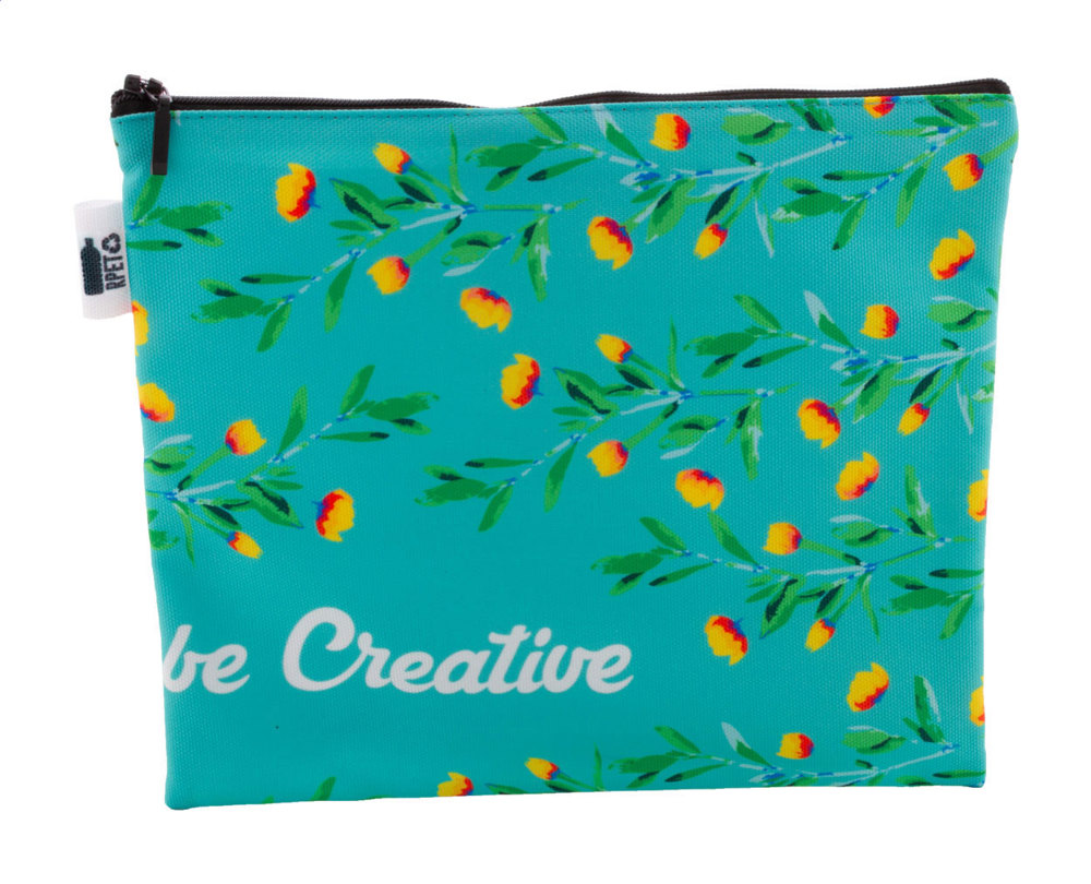 CreaBeauty L RPET - custom made make-up tas - Zwart/Wit