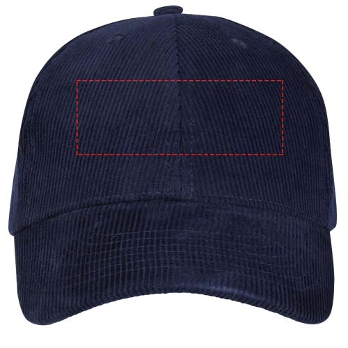 Hutton 6 panel cap van gerecycled corduroy