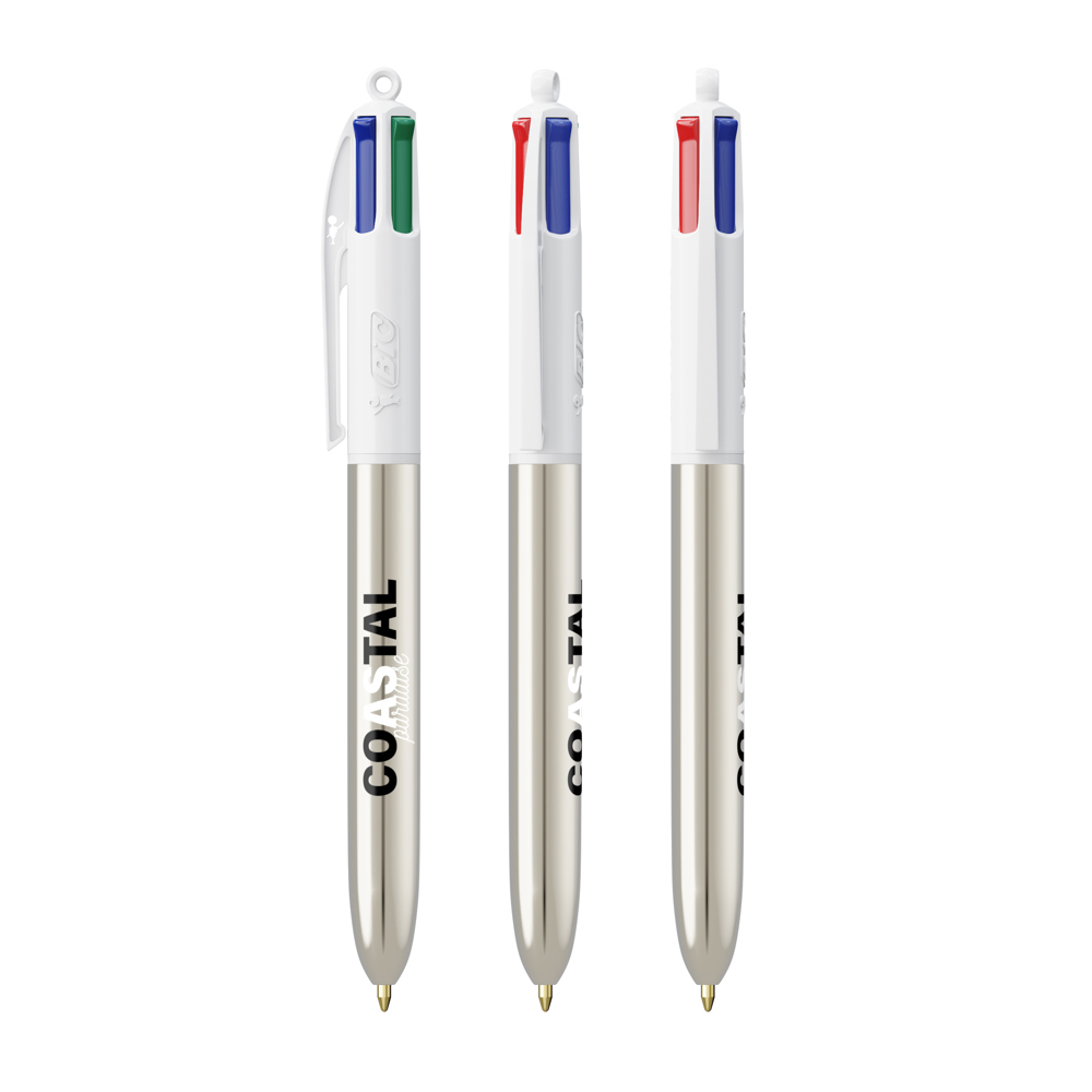 BIC® 4 Couleurs Shine bille + Lanyard