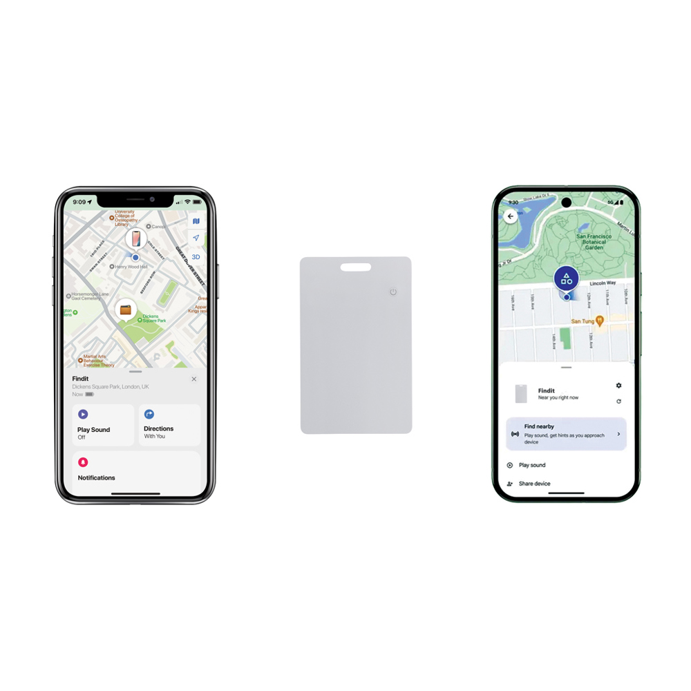 Carte de localisation en plastique RCS Findit Dual