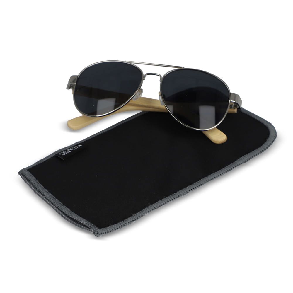 Etui à lunettes en mircrofibre R-PET sublimation - Noir