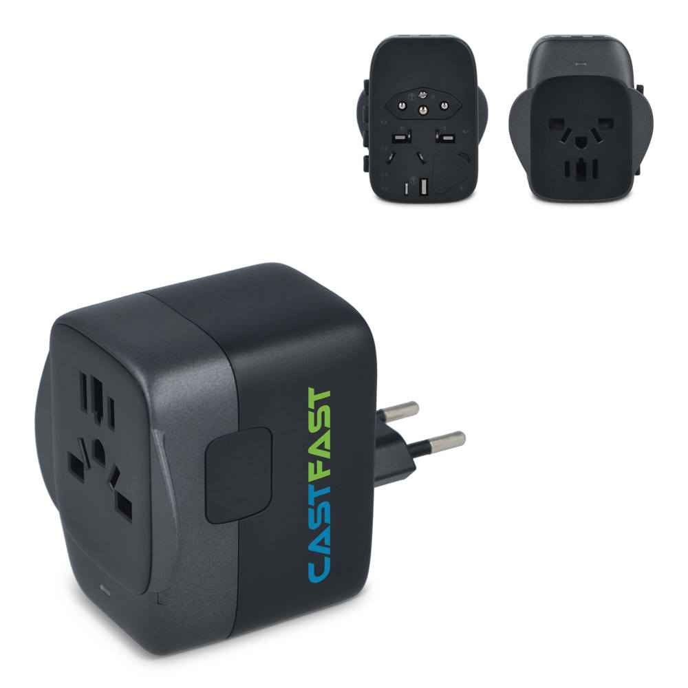 4030 | Adaptateur de voyage PowerPro en plastique recyclé