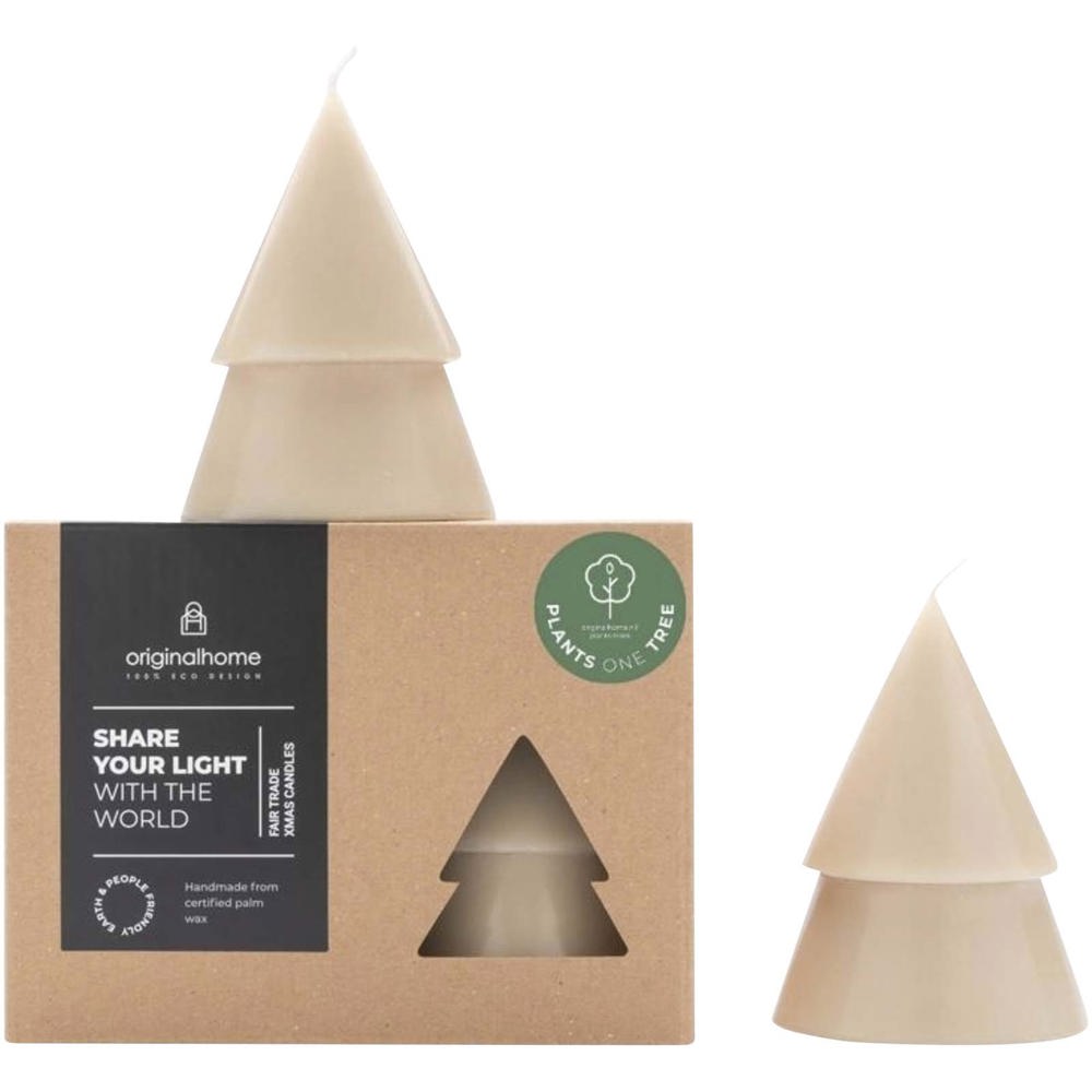 Bougie Originalhome format moyen - set de 2 - Beige