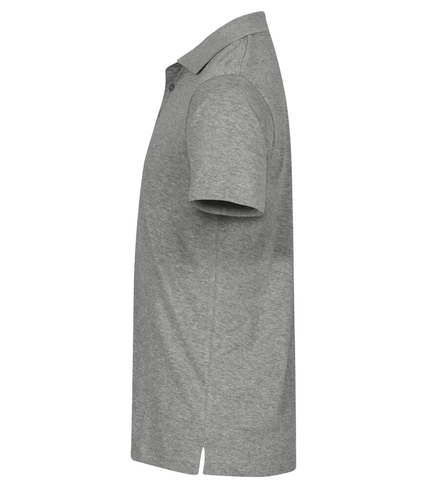 Clique - Single Jersey Polo Grijs-melange XS