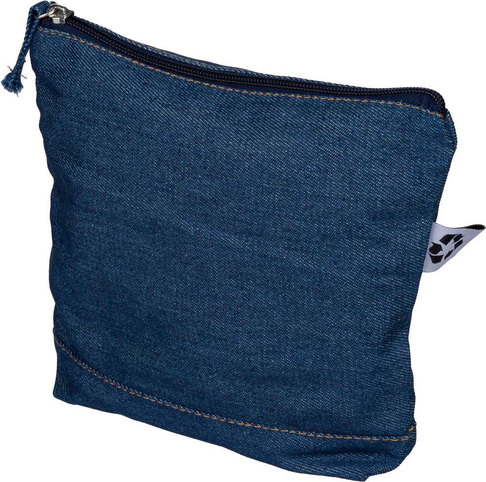 Trousse de maquillage en denim recyclé Orin
