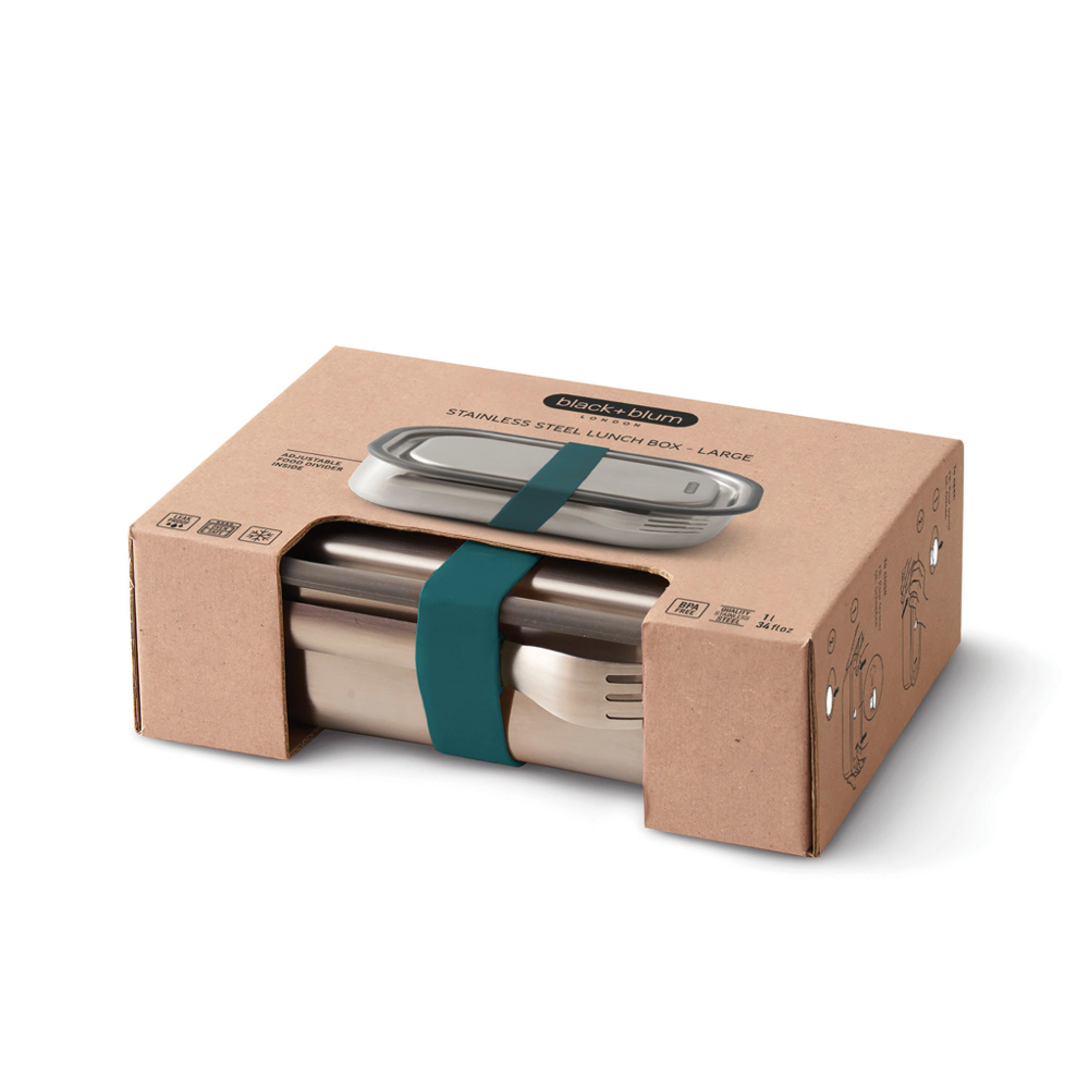 Boîte à lunch Large en acier inoxydable Black+Blum