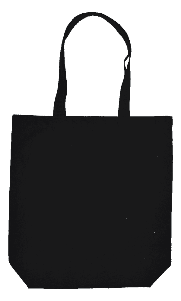 Biologisch katoenen tas met lange hengsels en bodem, 300 gr/m²