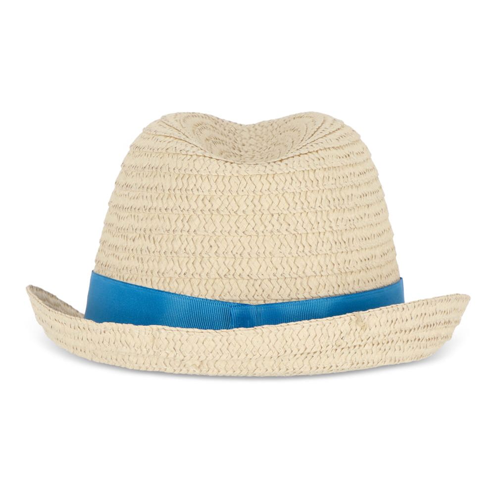 Chapeau de paille végétal avec bande colorée
