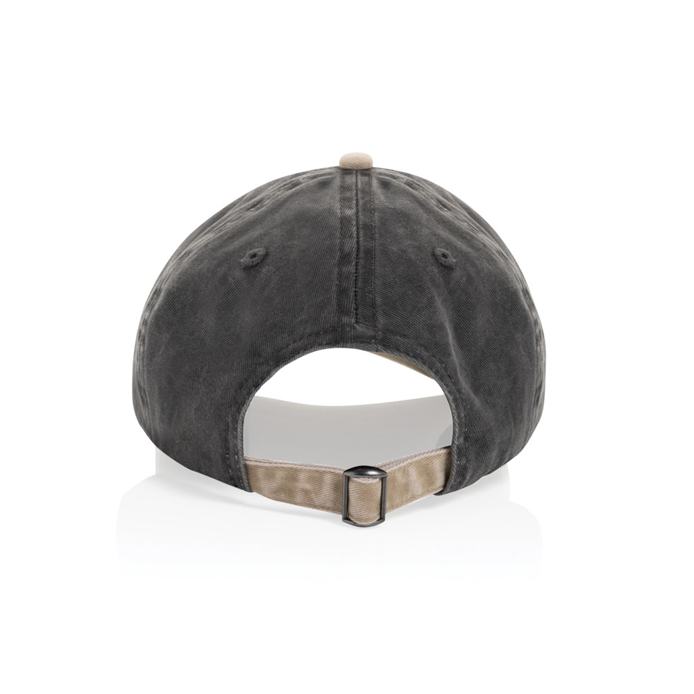 BEAU AWARE™ Washed 6 panel 270gsm cotton twill two tone cap