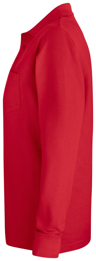 Clique - Basic Polo Pocket L/S Rouge L