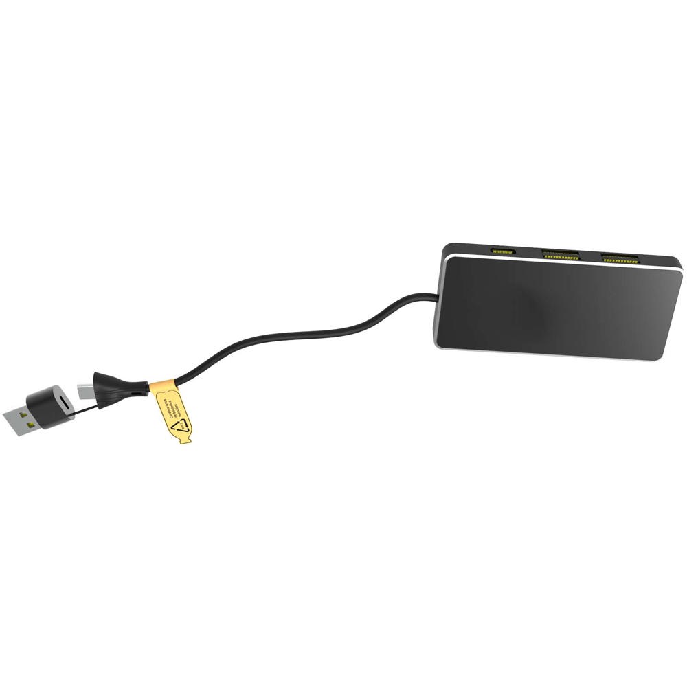 Concentrateur USB 8 en 1 avec double entrée et 6 ports SCX.design H20
