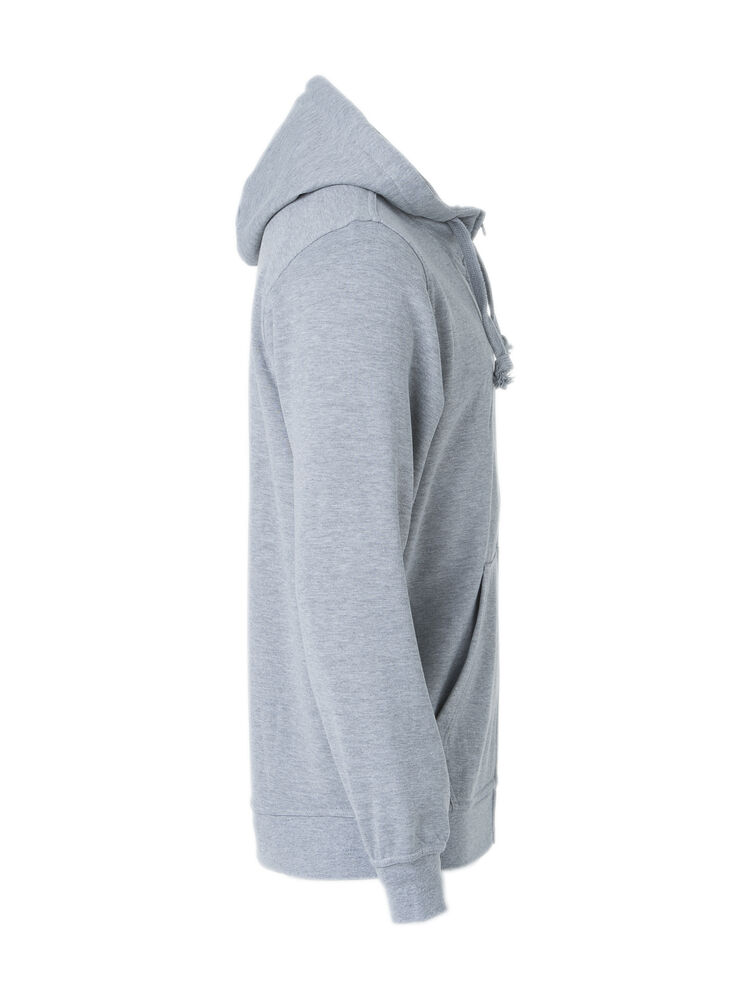 Clique - Basic Hoody Full Zip Grismélange 5XL