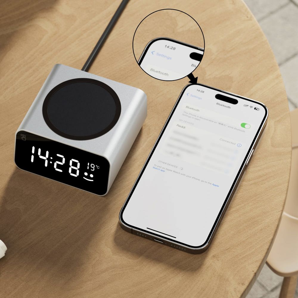 Chargeur sans fil Xoopar Reddi Charge PD avec horloge